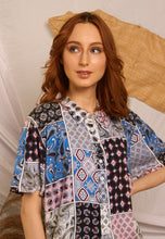 Load image into Gallery viewer, Marsha Shirt Blue Mix Print